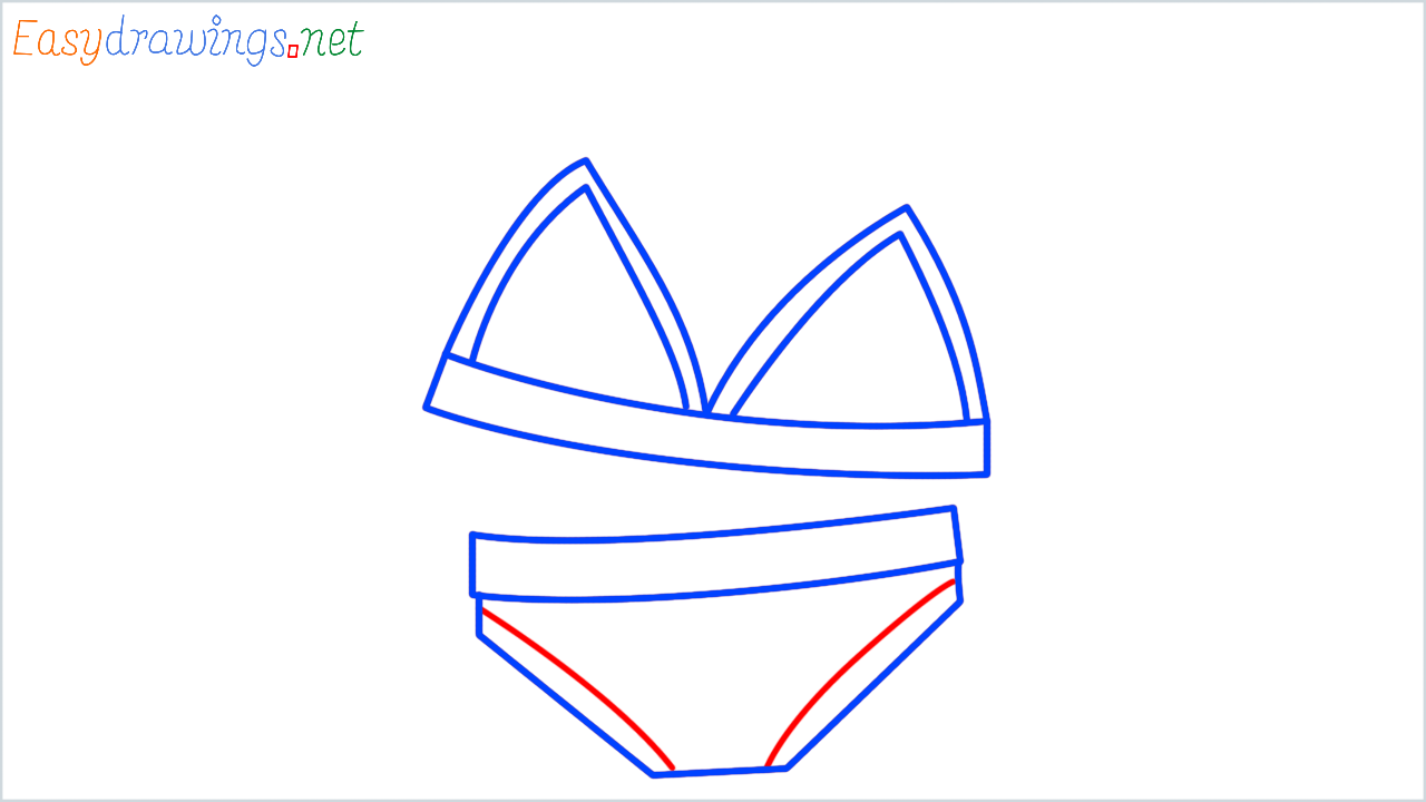 How to draw bikini step (6)