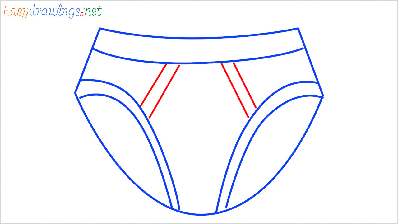 How to draw briefs step (6)
