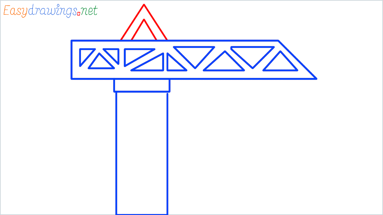 How to draw building construction step (5)