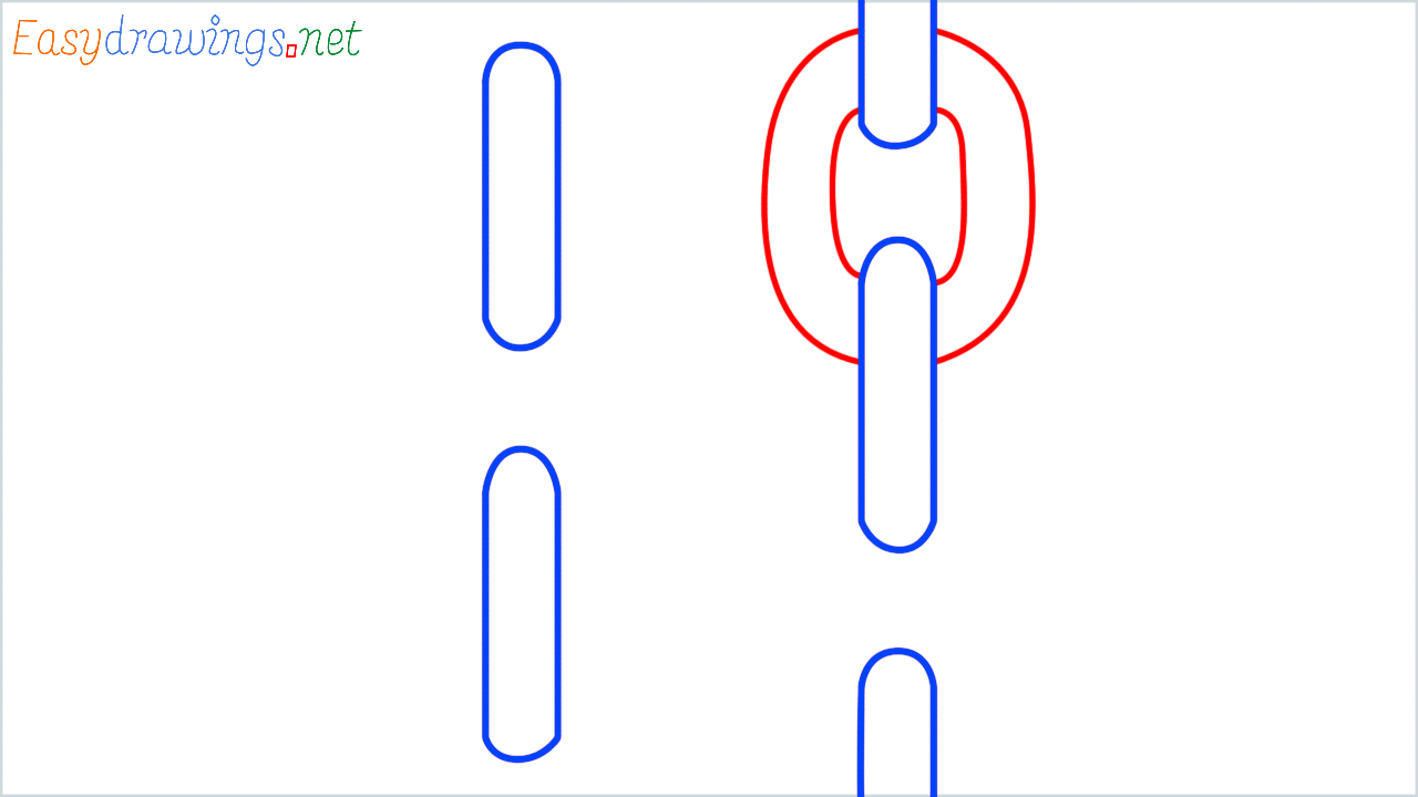 How to draw chains step (3)