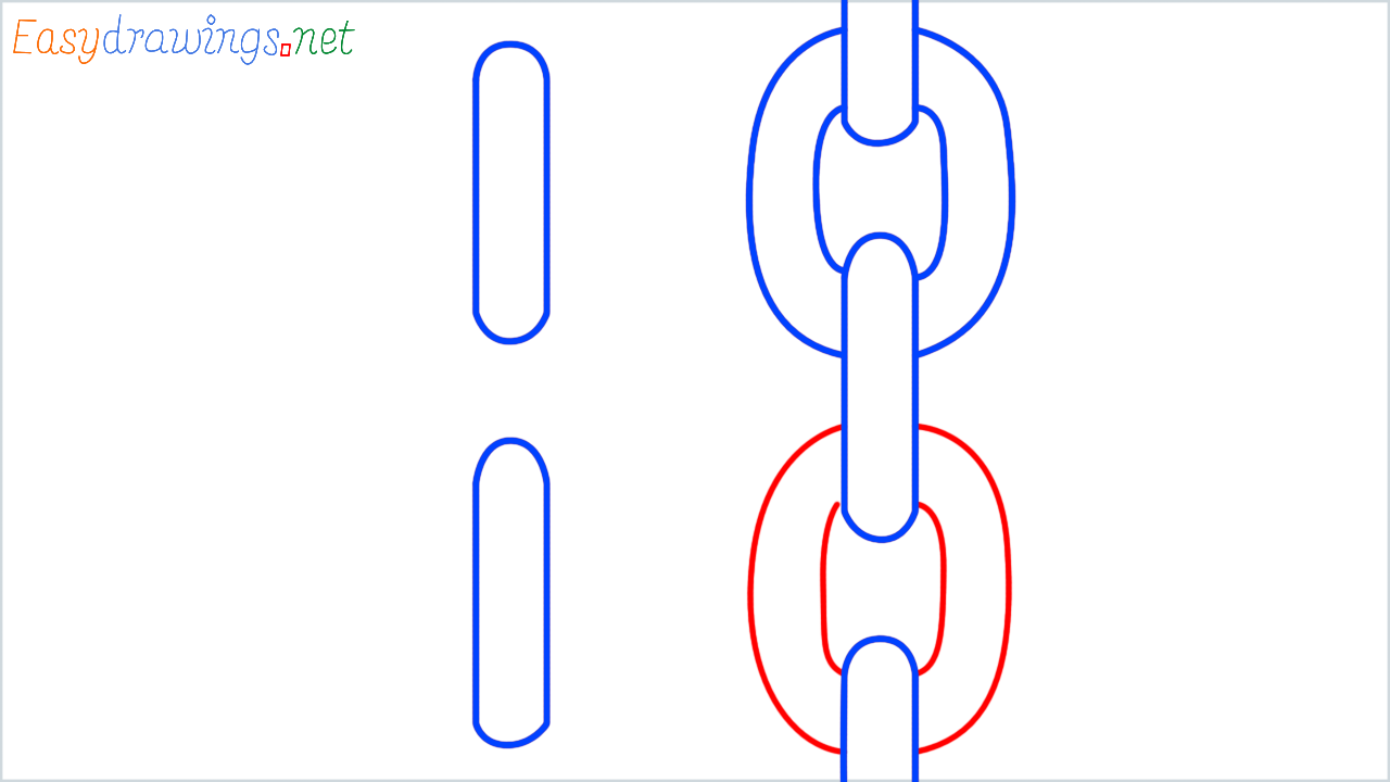 How to draw chains step (4)