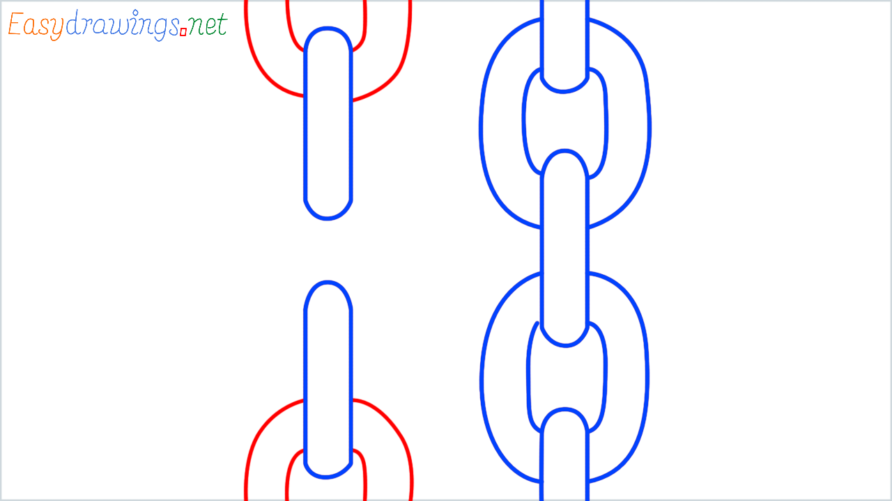 How to draw chains step (5)