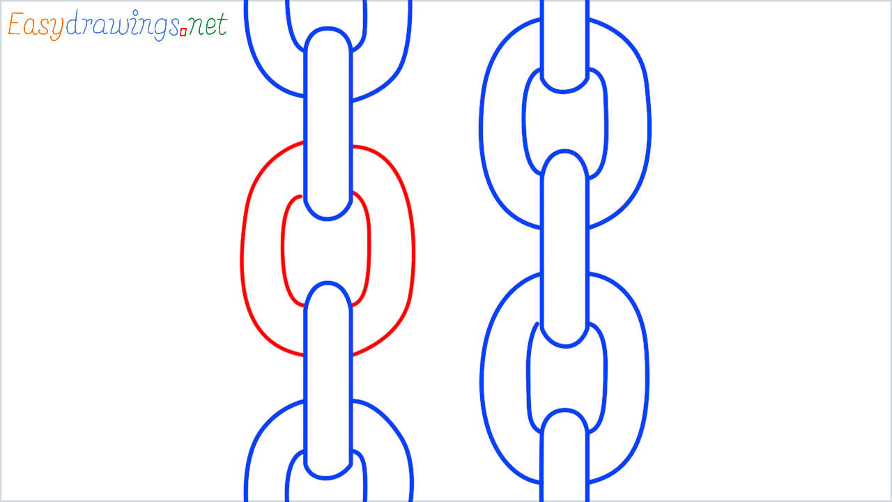 How to draw chains step (6)