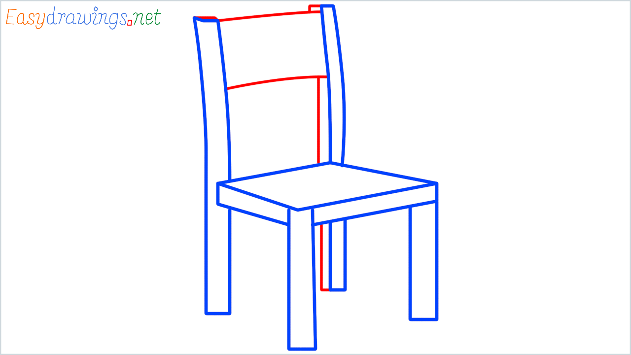 How to draw chair step (5)