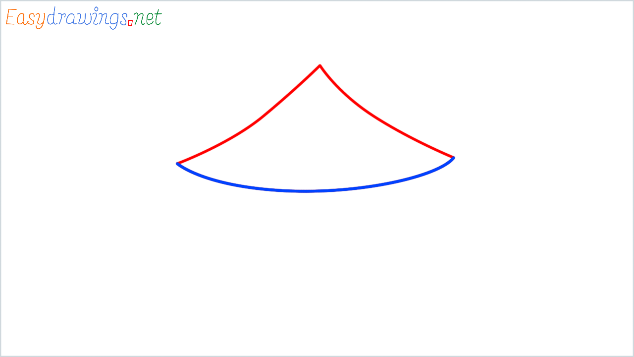 How to draw circus tent step (2)