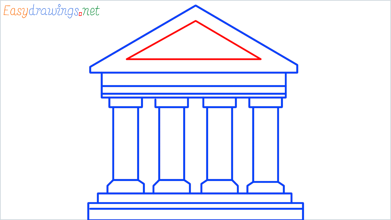 How to draw classical building step (8)