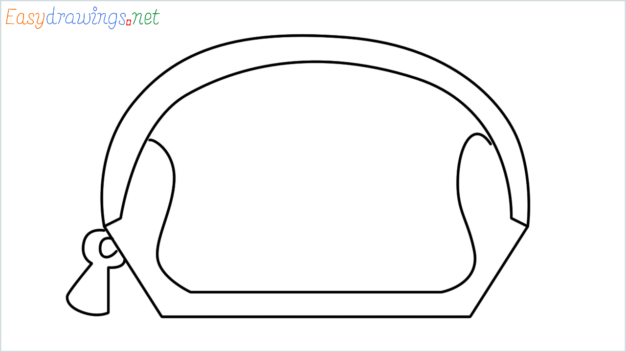 How to draw clutch bag step by step