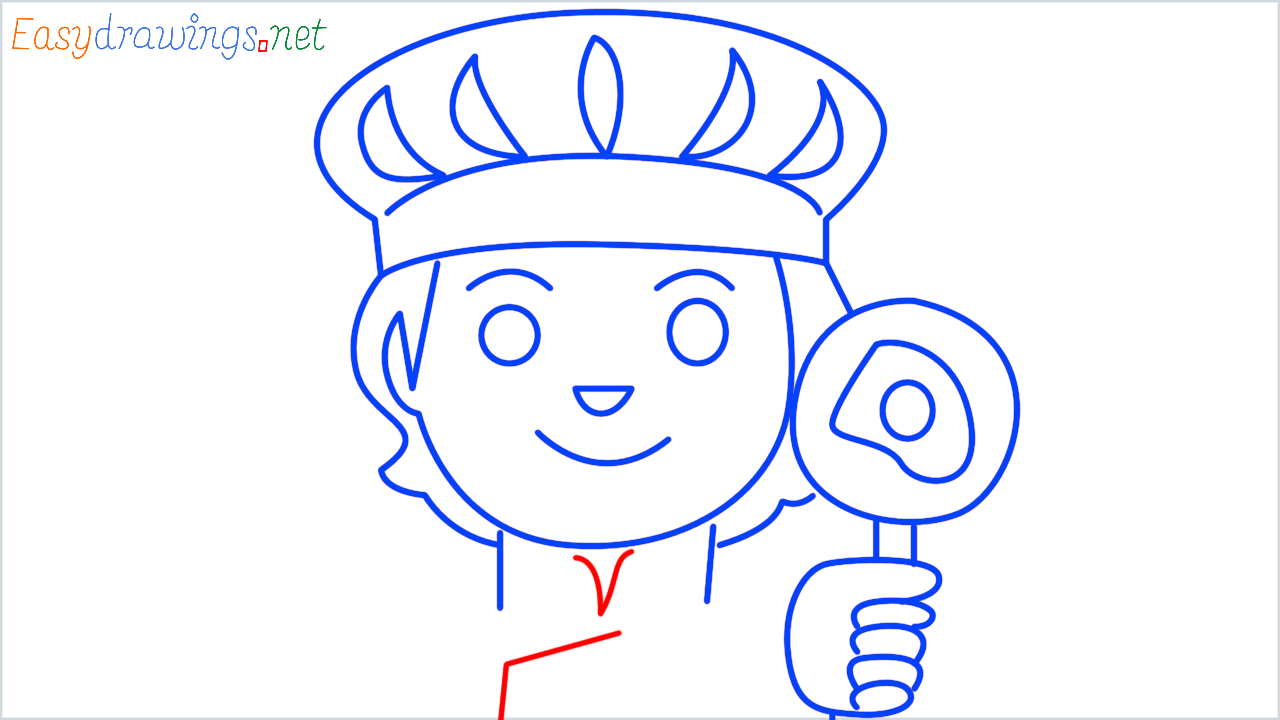 How to draw cook step (12)