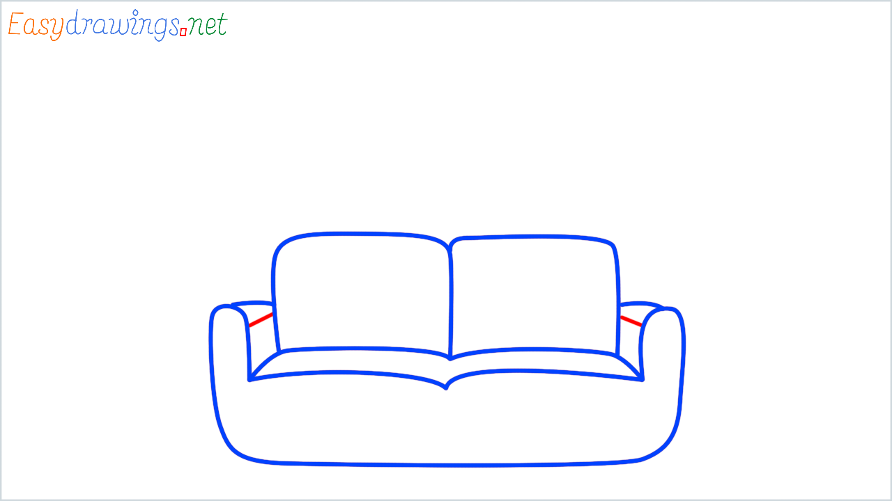 How to draw couch and lamp step (6)