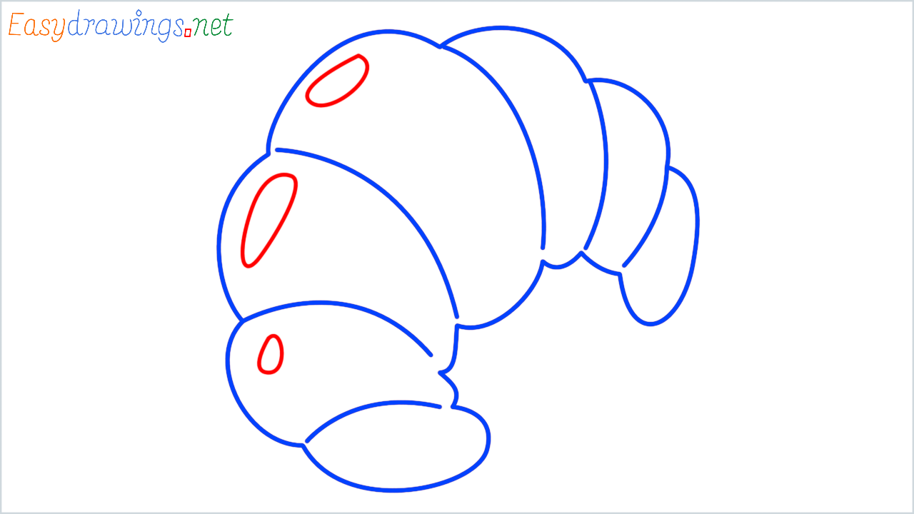 How to draw croissant step (5)
