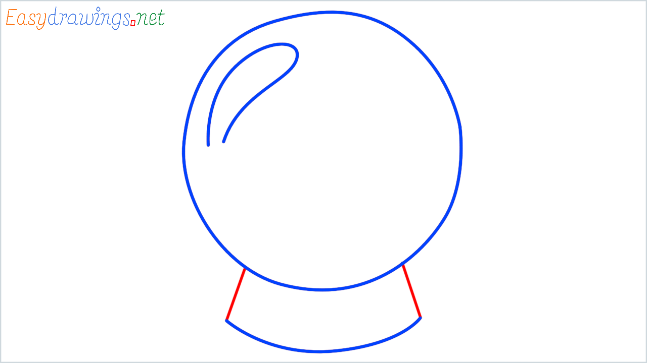How to draw crystal ball step (3)