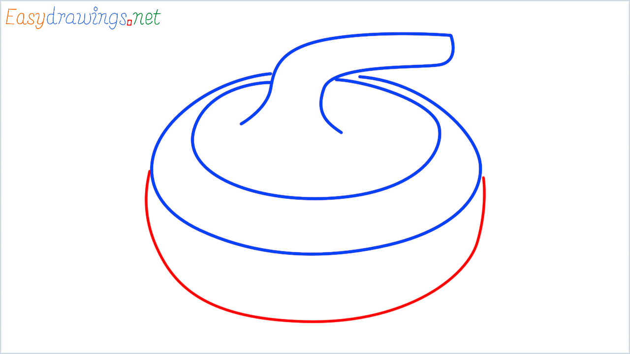 How to draw curling stone step (4)