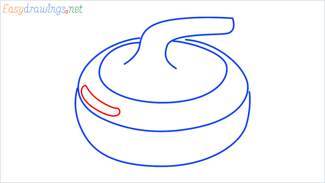 How to draw curling stone step (5)