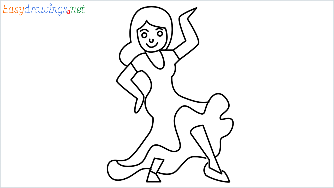 How to draw dancing step by step