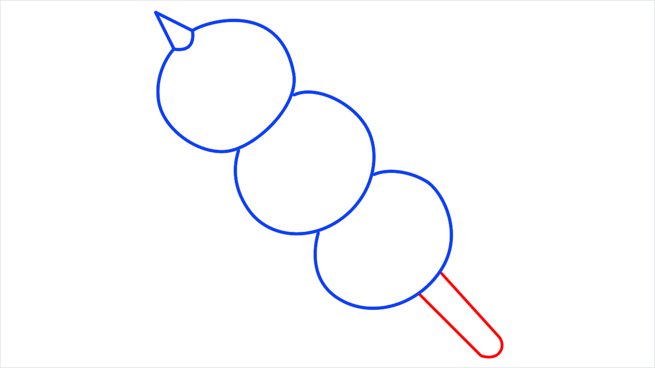 How to draw dango step (5)