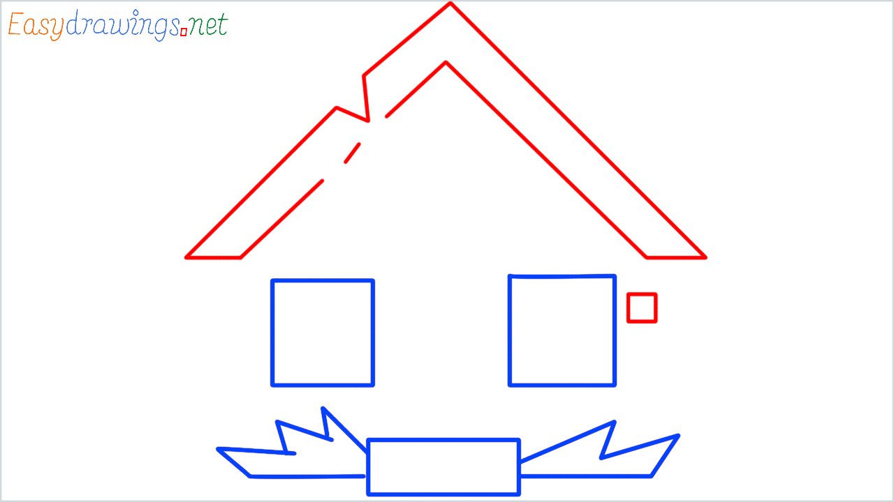 How to draw derelict house step (4)