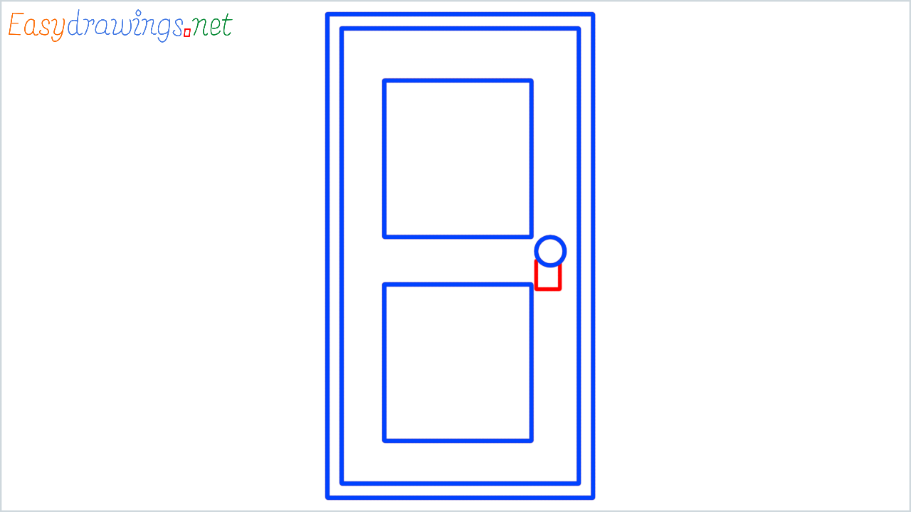 How to draw door step (5)