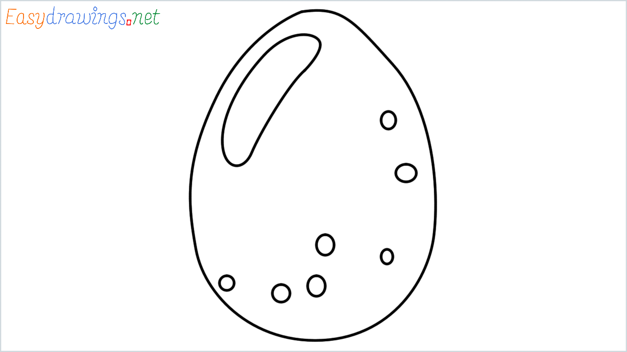 How to draw egg step by step