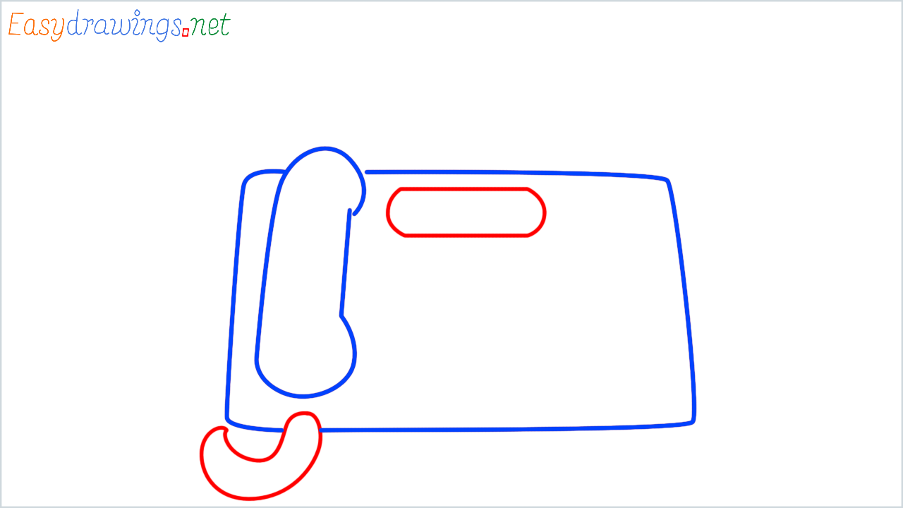 How to draw fax machine step (3)