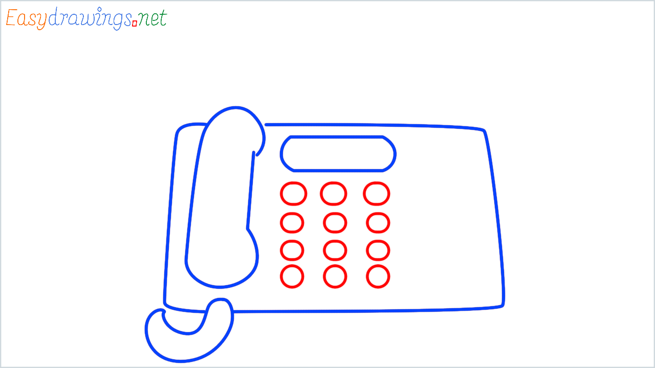 How to draw fax machine step (4)