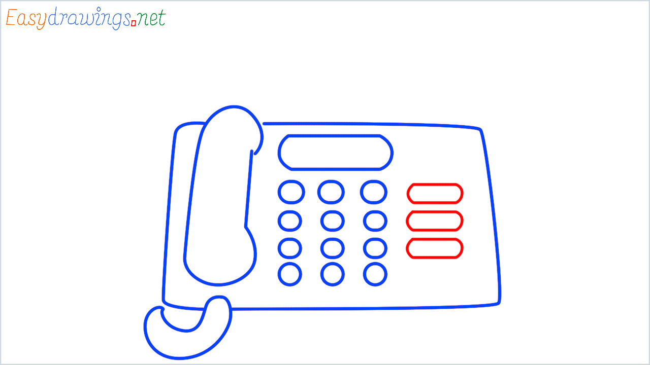 How to draw fax machine step (5)