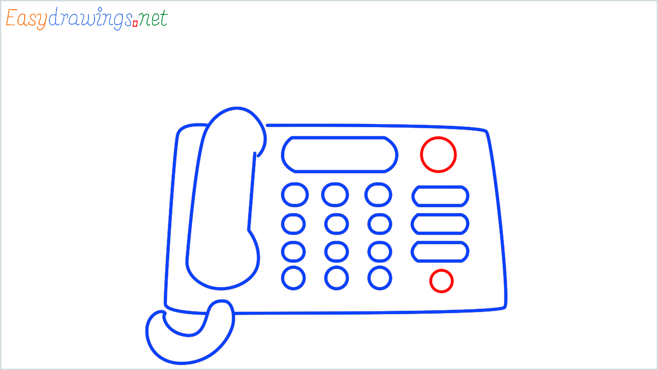 How to draw fax machine step (6)