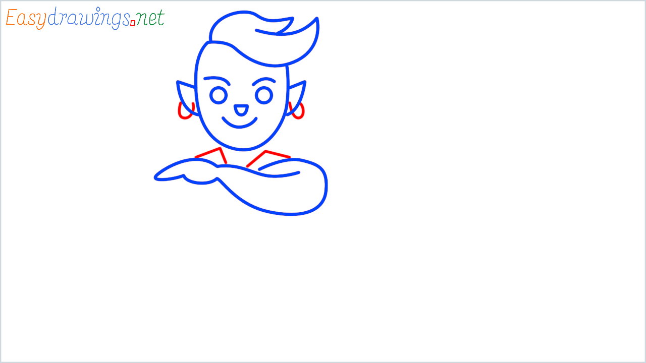 How to draw genie step (7)