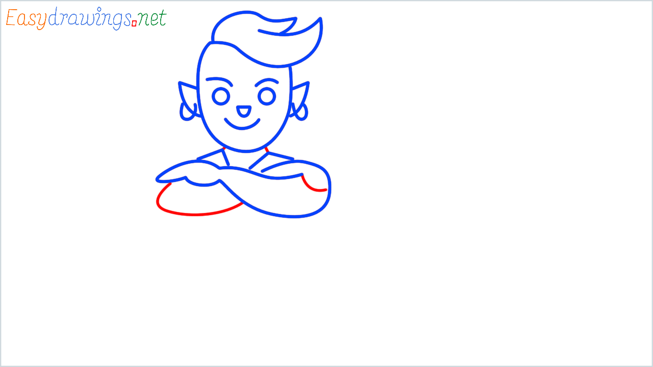How to draw genie step (8)