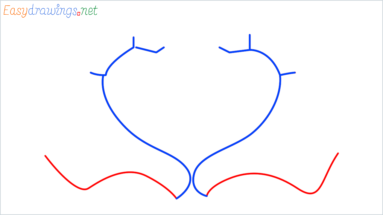 How to draw heart hands step (4)