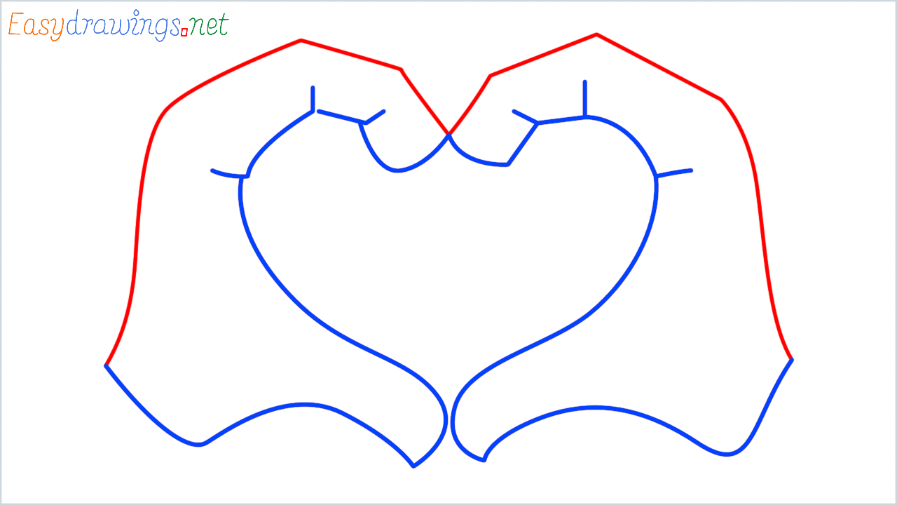 How to draw heart hands step (6)