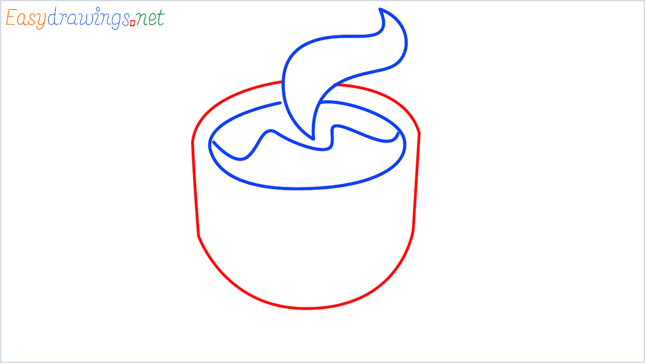 How to draw hot beverage step (4)