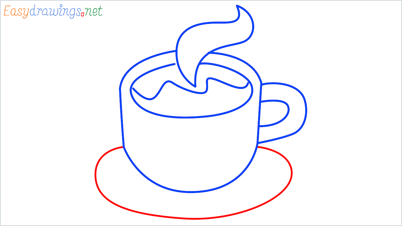 How to draw hot beverage step (6)