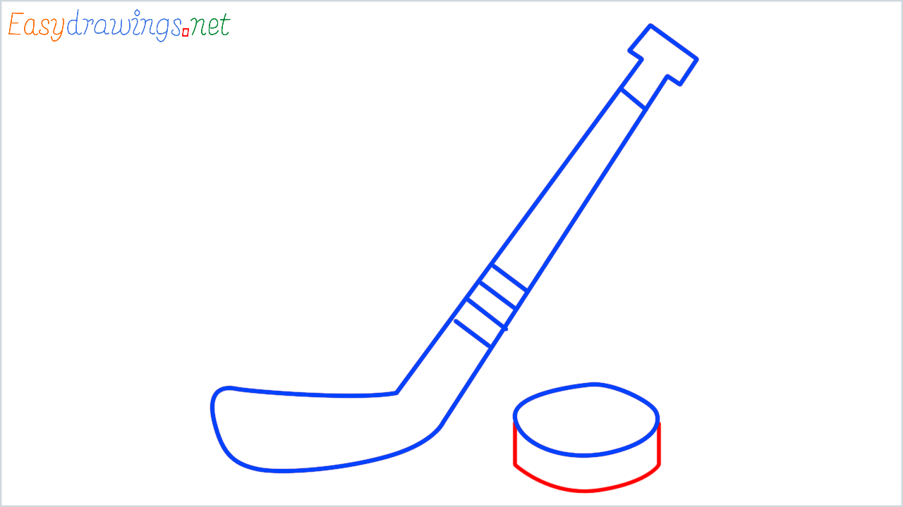 How to draw ice hockey step (6)