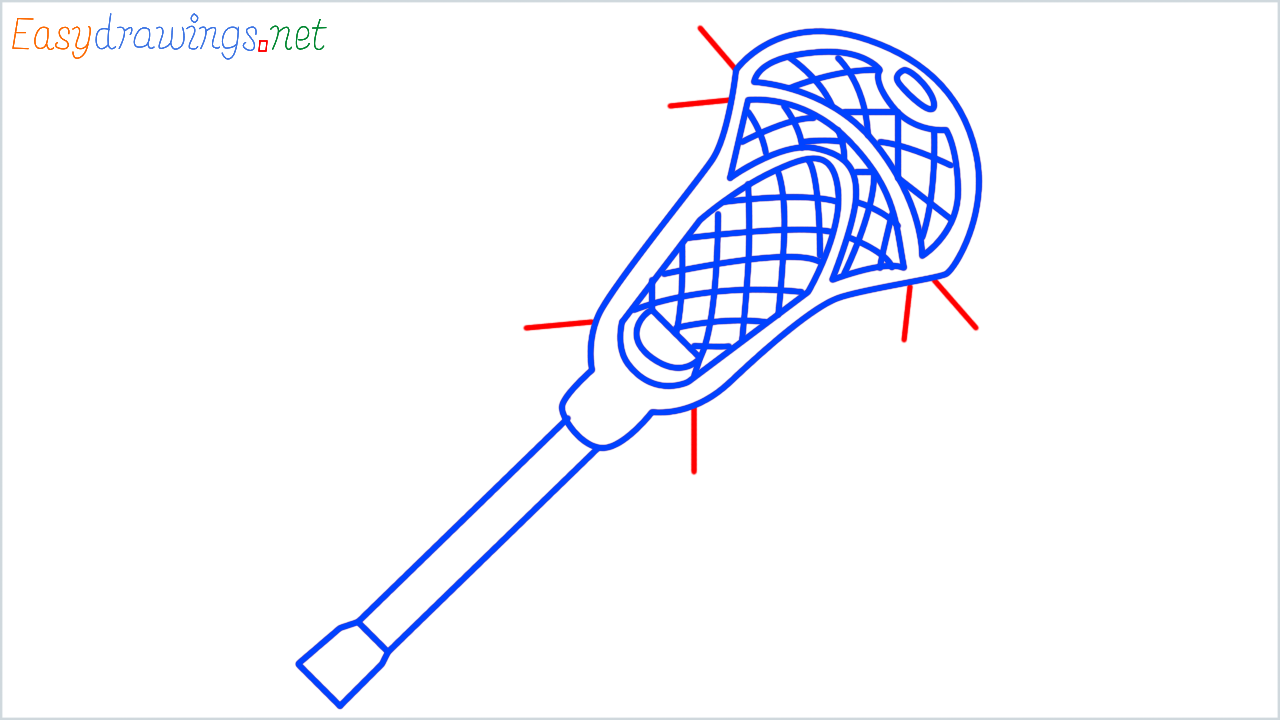 How to draw lacrosse step (10)