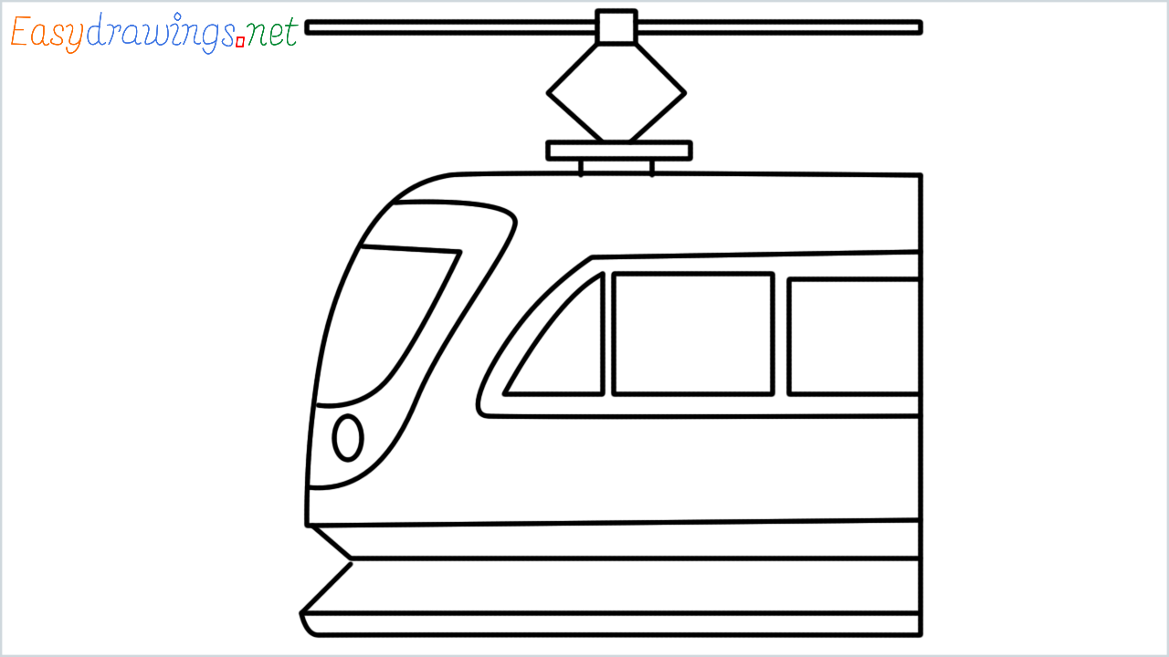 How to draw light rail step by step