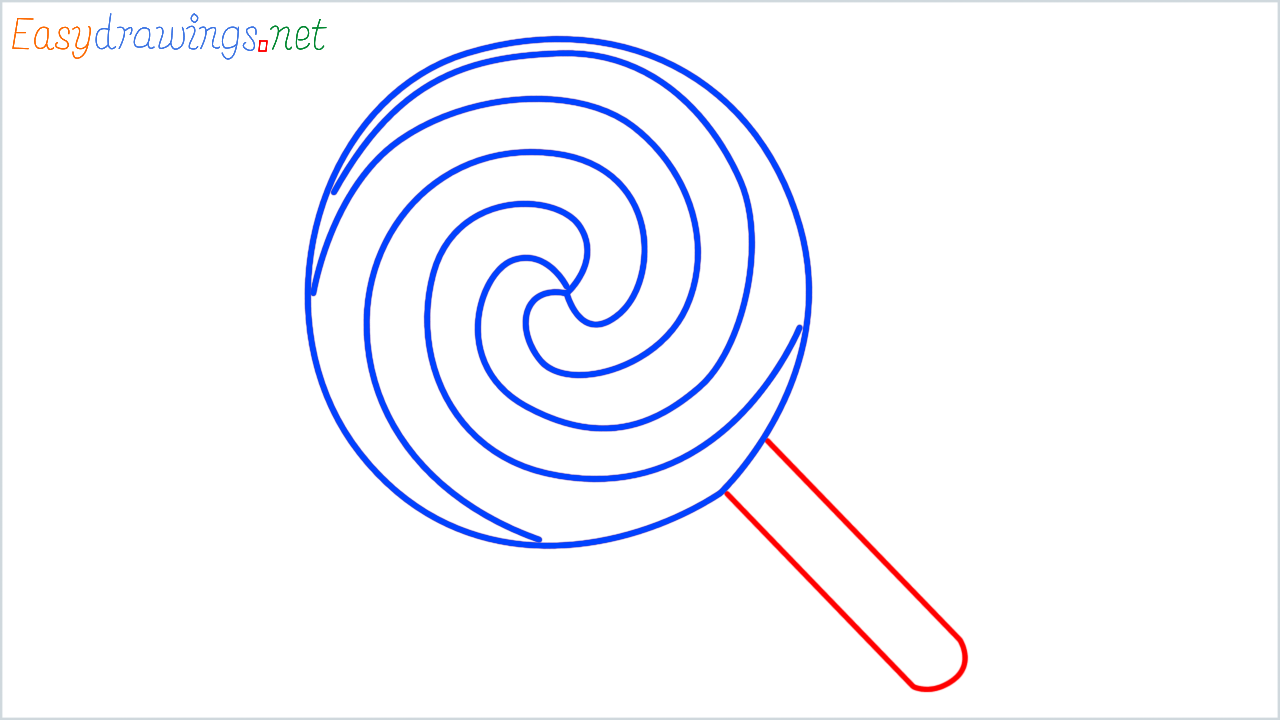 How to draw lollipop step (6)