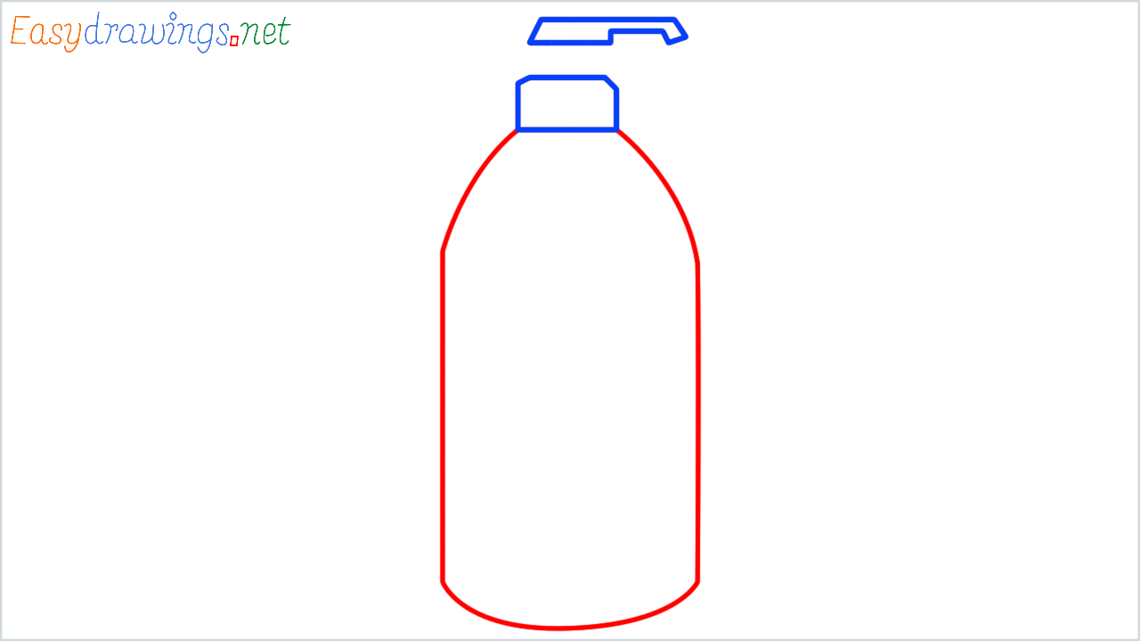 How to draw lotion bottle step (3)