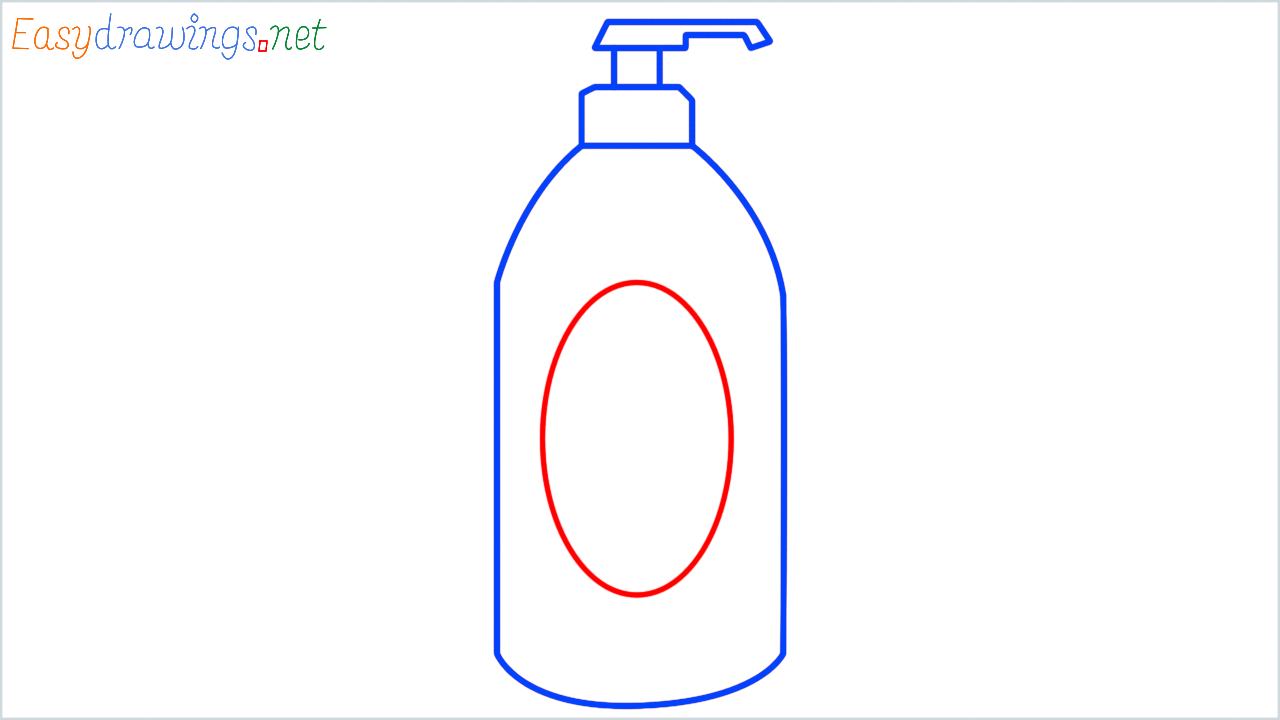 How to draw lotion bottle step (5)