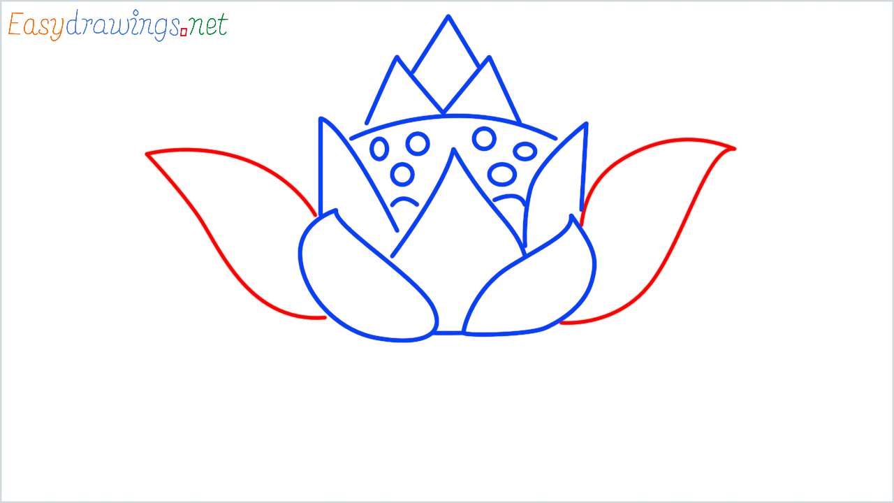 How to draw lotus step (6)