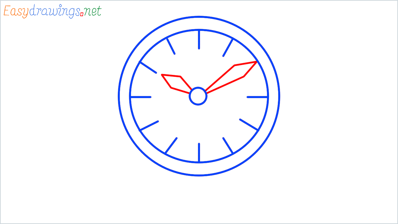 How to draw mantelpiece clock step (5)
