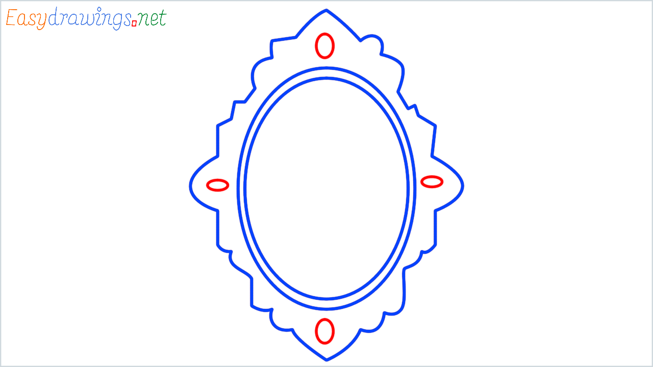 How to draw mirror step (4)
