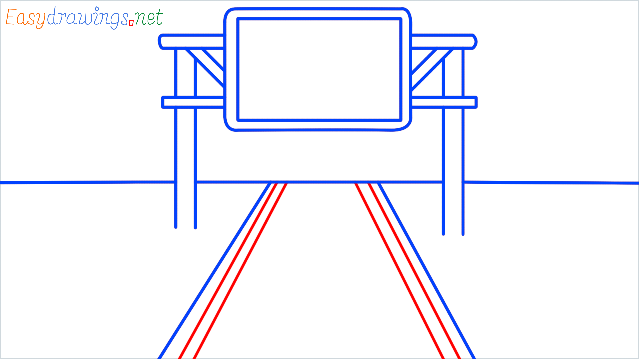 How to draw motorway step (7)