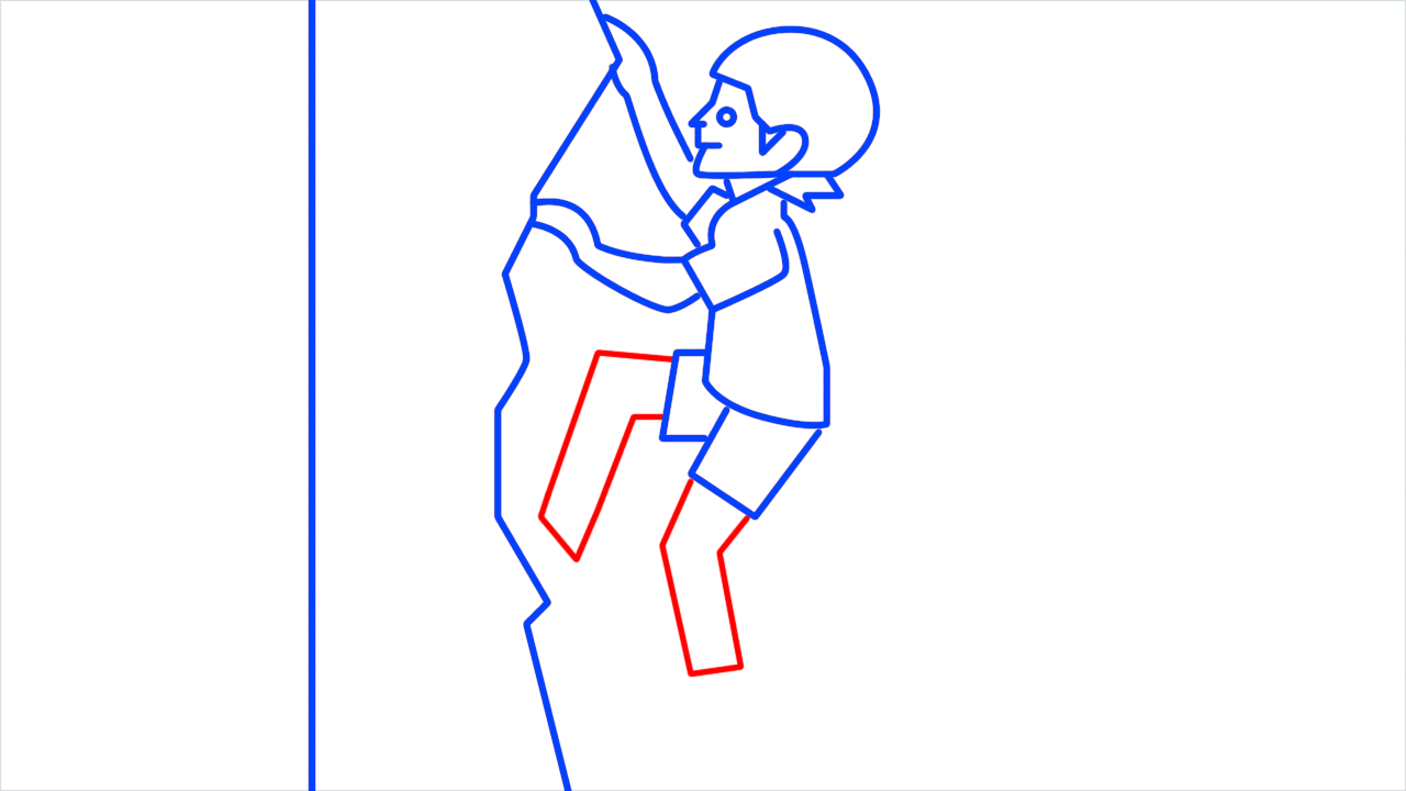 How to draw person climbing step (10)