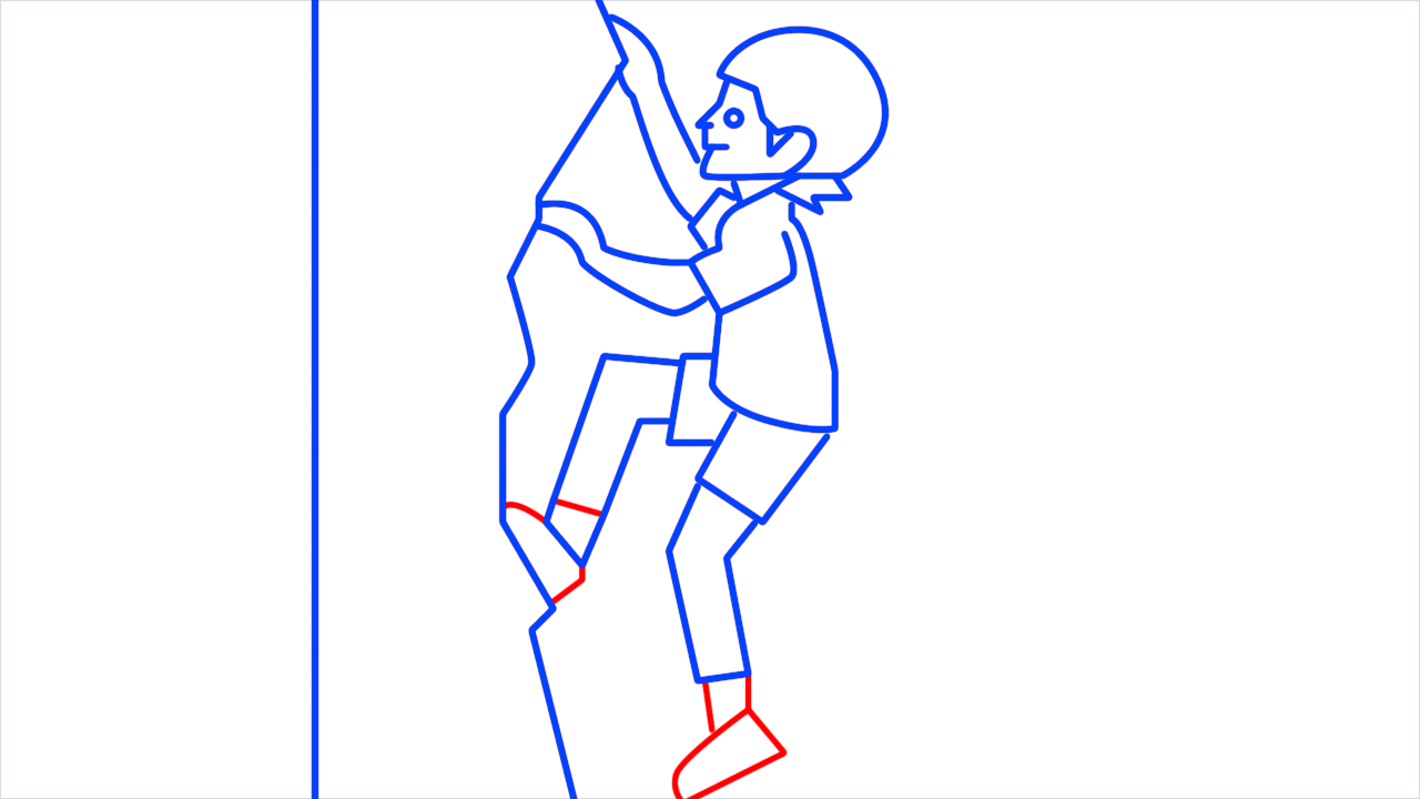 How to draw person climbing step (11)