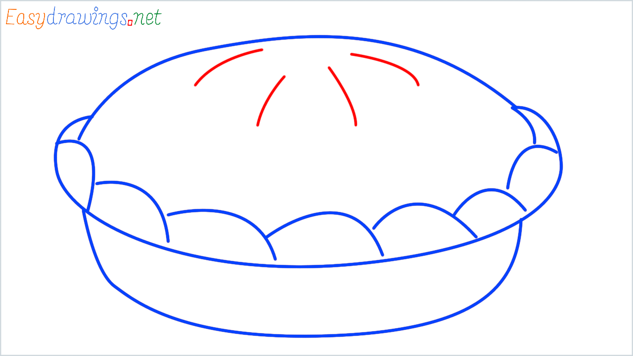 How to draw pie step (5)