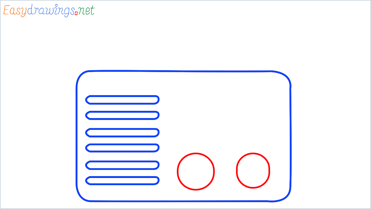 How to draw radio step (3)