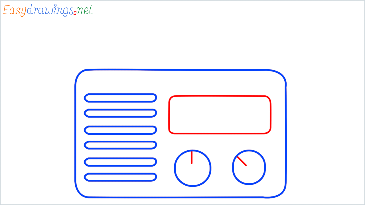 How to draw radio step (4)