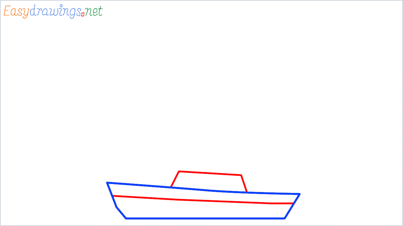 How to draw sailboat step (2)