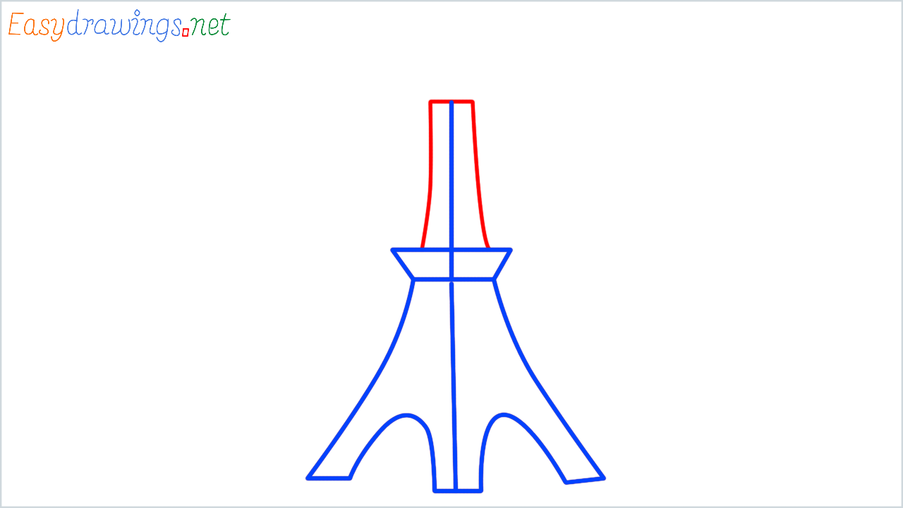 How to draw tokyo tower step (6)