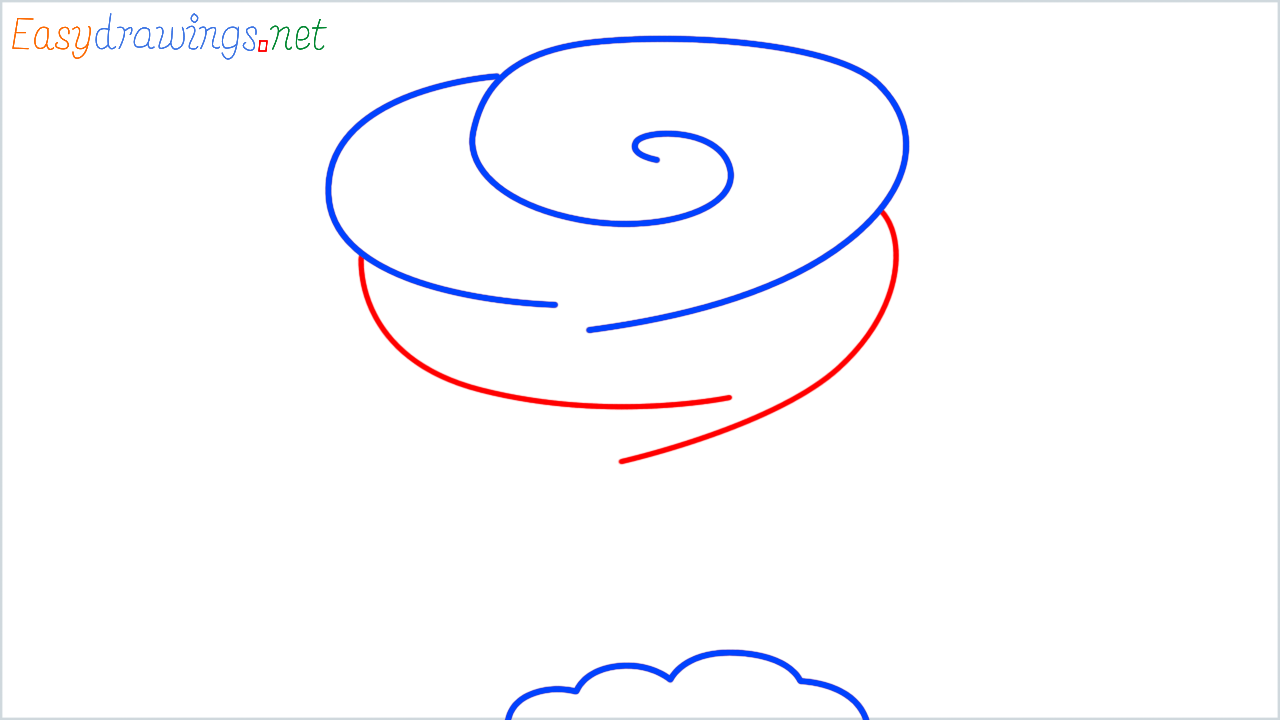 How to draw tornado step (4)